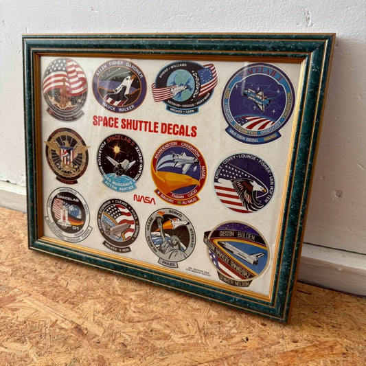 #2264【1980年代】ビンテージ NASA ミッションパッチ ステッカー アートフレーム インテリア ディスプレイ