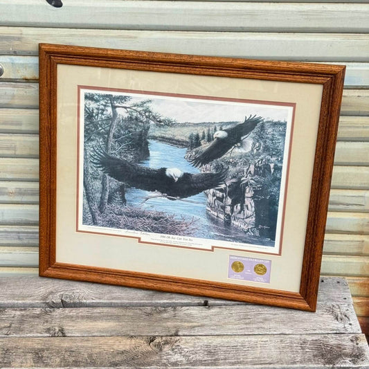 【1980年代】ビンテージ 看板 アートフレーム アメリカン雑貨 店舗什器 AMERICAN EAGLE #2859