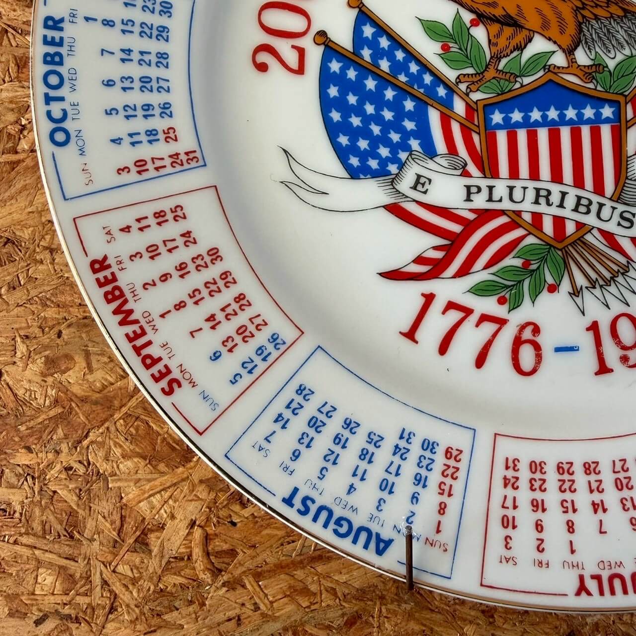 #2368【1975年製】200th Anniversary Year カレンダープレート / 1776-1976 建国200周年記念 / アメリカ