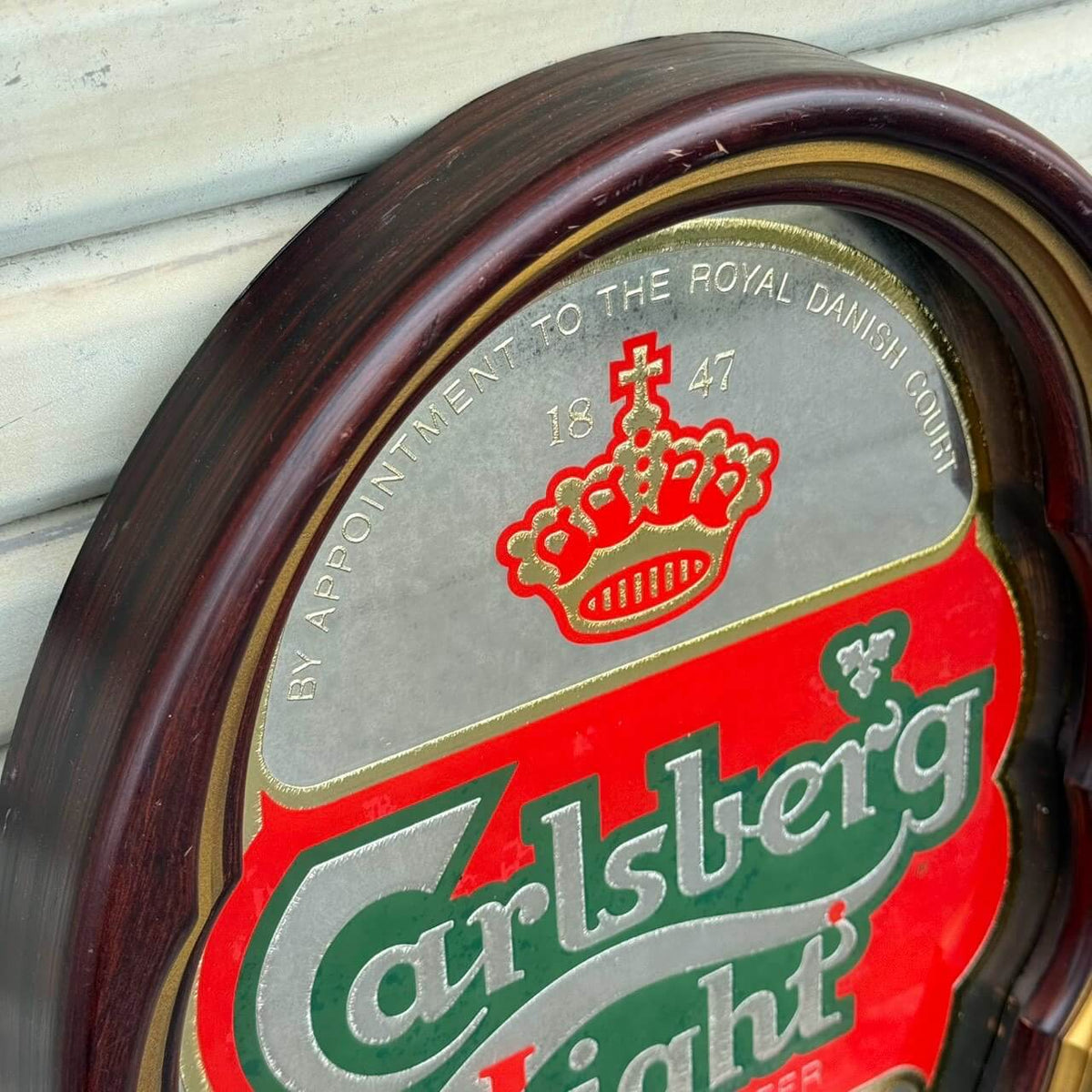 【1988年】ビンテージ パブミラー アメリカン雑貨 店舗什器 CARLSBERG LIGHT カールスバーグ サイン #2862