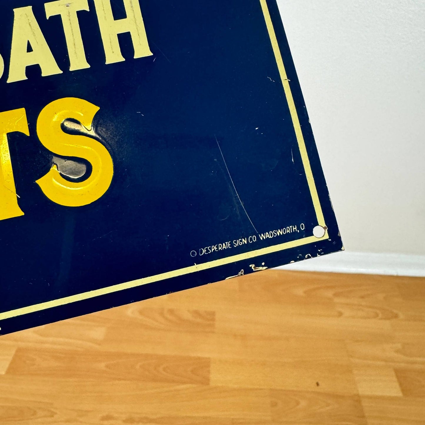 #1413 【1980～1990年代】 ビンテージ WOOL SOAP ブリキ看板 / ウォールデコ アドバタイジング アメリカ