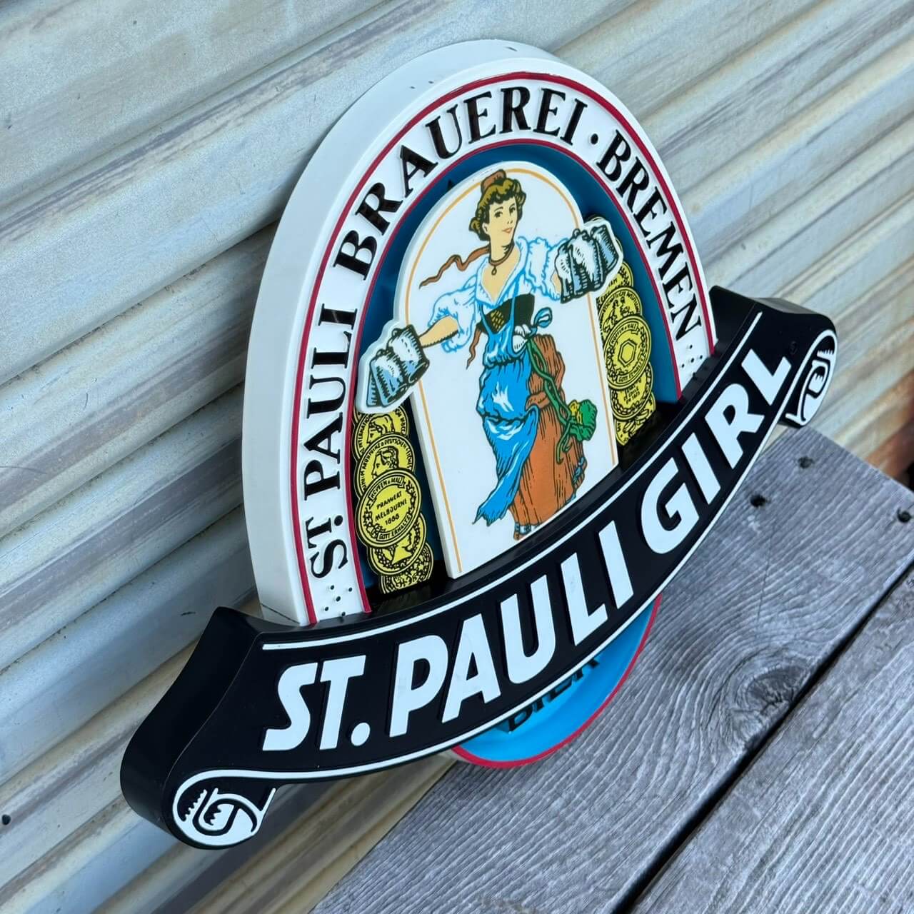 【1970年代】ビンテージ 看板 アメリカン雑貨 店舗什器 ST. PAULI GIRL パブサイン #2798