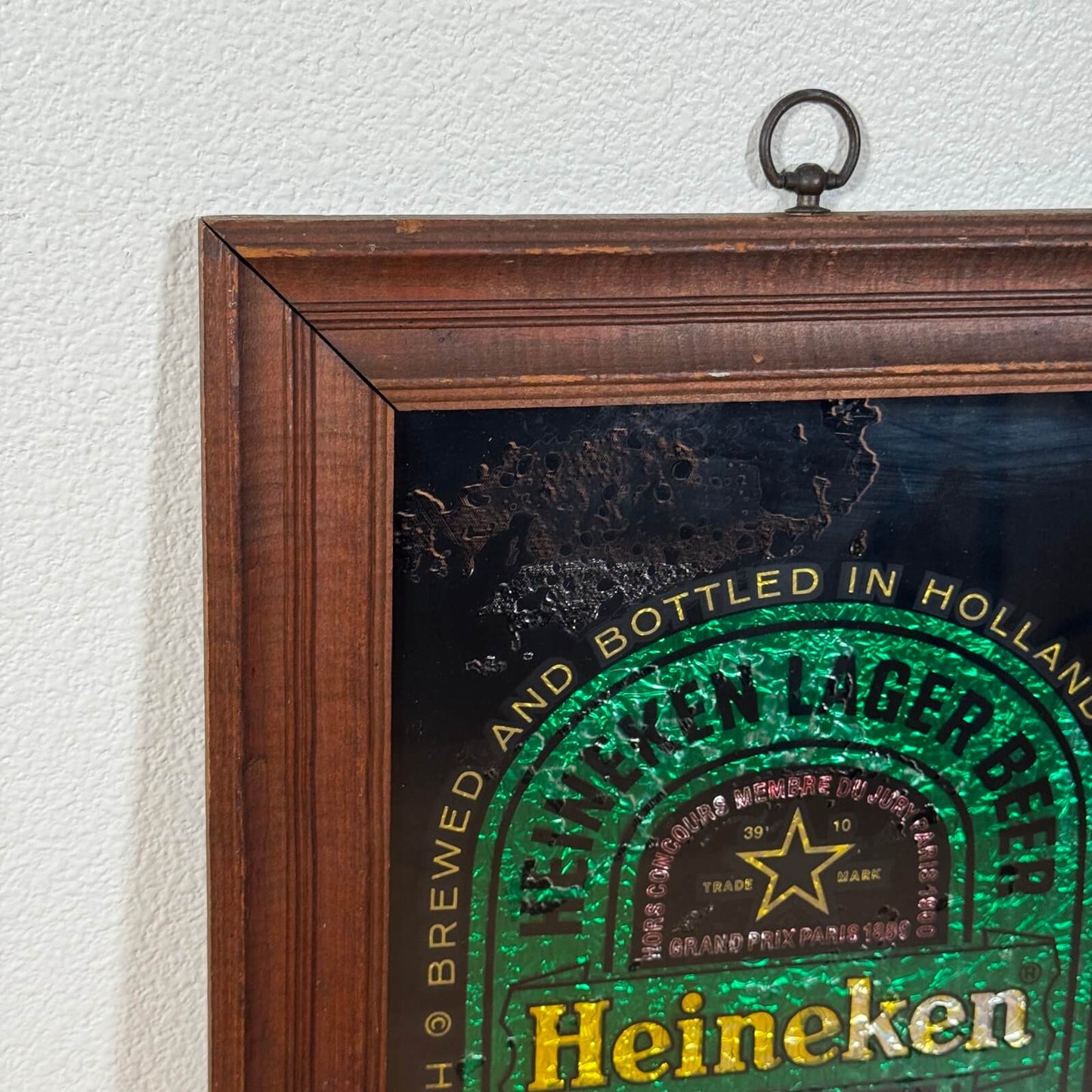 #1947 ビンテージ パブミラー Heineken ハイネケン ウォールデコ
