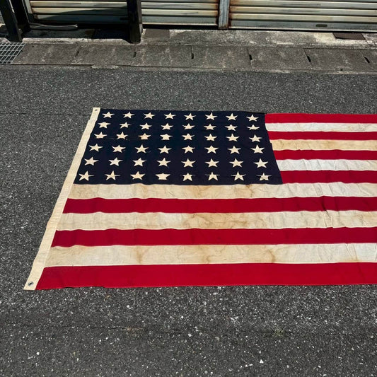 【1940-50年代】ビンテージ フラッグ アメリカン雑貨 店舗什器 星条旗 ウォールデコ #2461