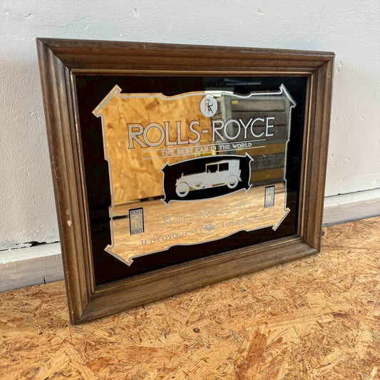 #2505【1980年代】ビンテージ ロールスロイス パブミラー / ウォールデコ アメリカ