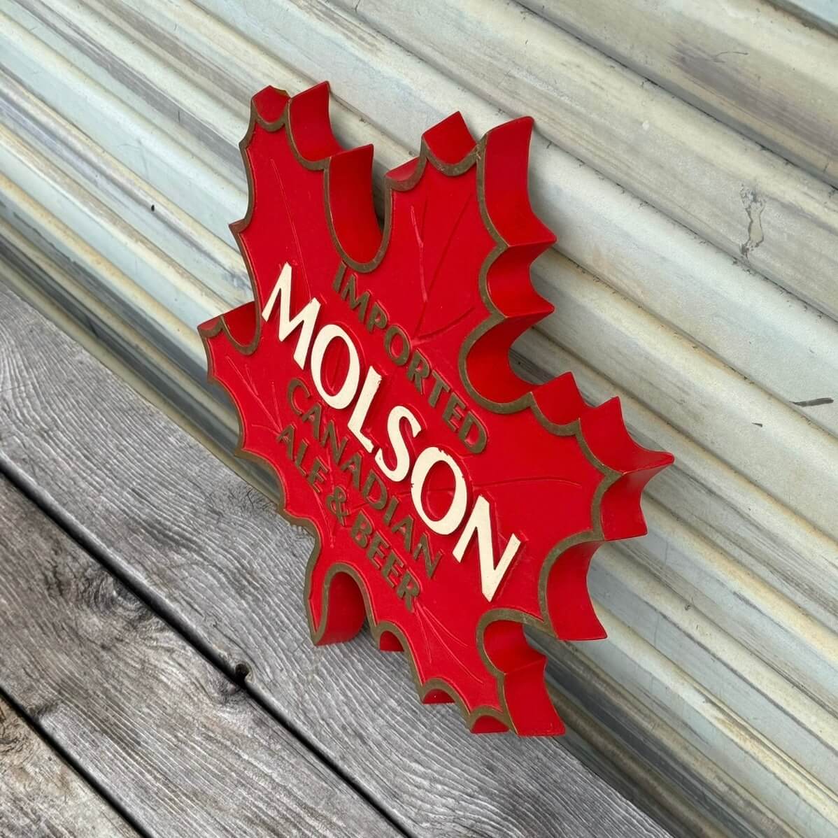 【1960年代】ビンテージ 看板 アメリカン雑貨 店舗什器 MOLSON CANADIAN モルソン メープル #2806