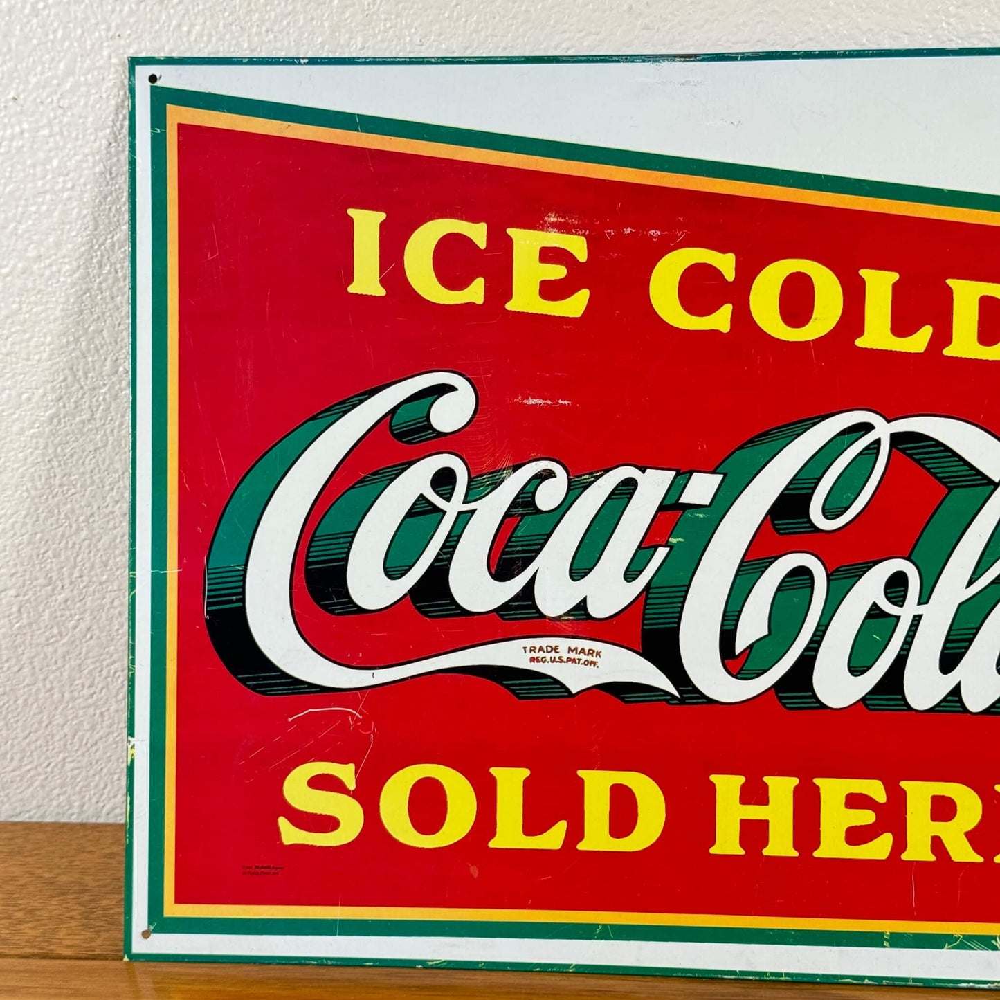 #1267【1989年】ビンテージ Coca-Cola（コカコーラ） ブリキ看板 / ウォールデコ インテリア アメリカ