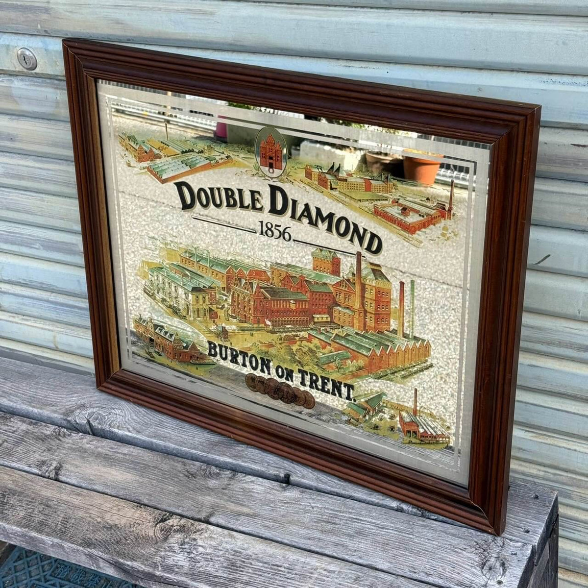 【1970-80年代】ビンテージ パブミラー アメリカン雑貨 店舗什器 DOUBLE DIAMOND #2858