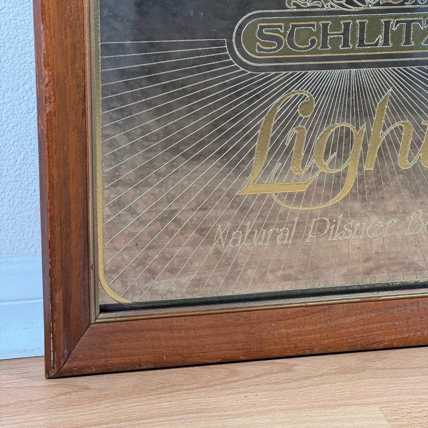#1927【1979年】ビンテージ SCHLITZ（シュリッツ） パブミラー / ウォールデコ アメリカ