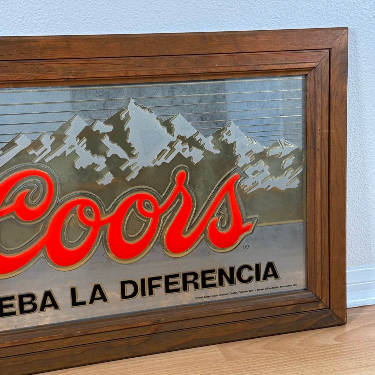 #1938【1987年製】ビンテージ Coors（クアーズ） パブミラー / ウォールデコ アメリカ