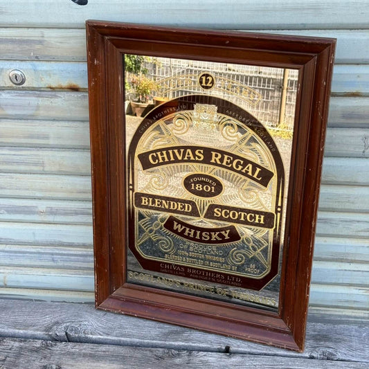 【1980年代】ビンテージ パブミラー アメリカン雑貨 店舗什器 CHIVAS REGAL #2700