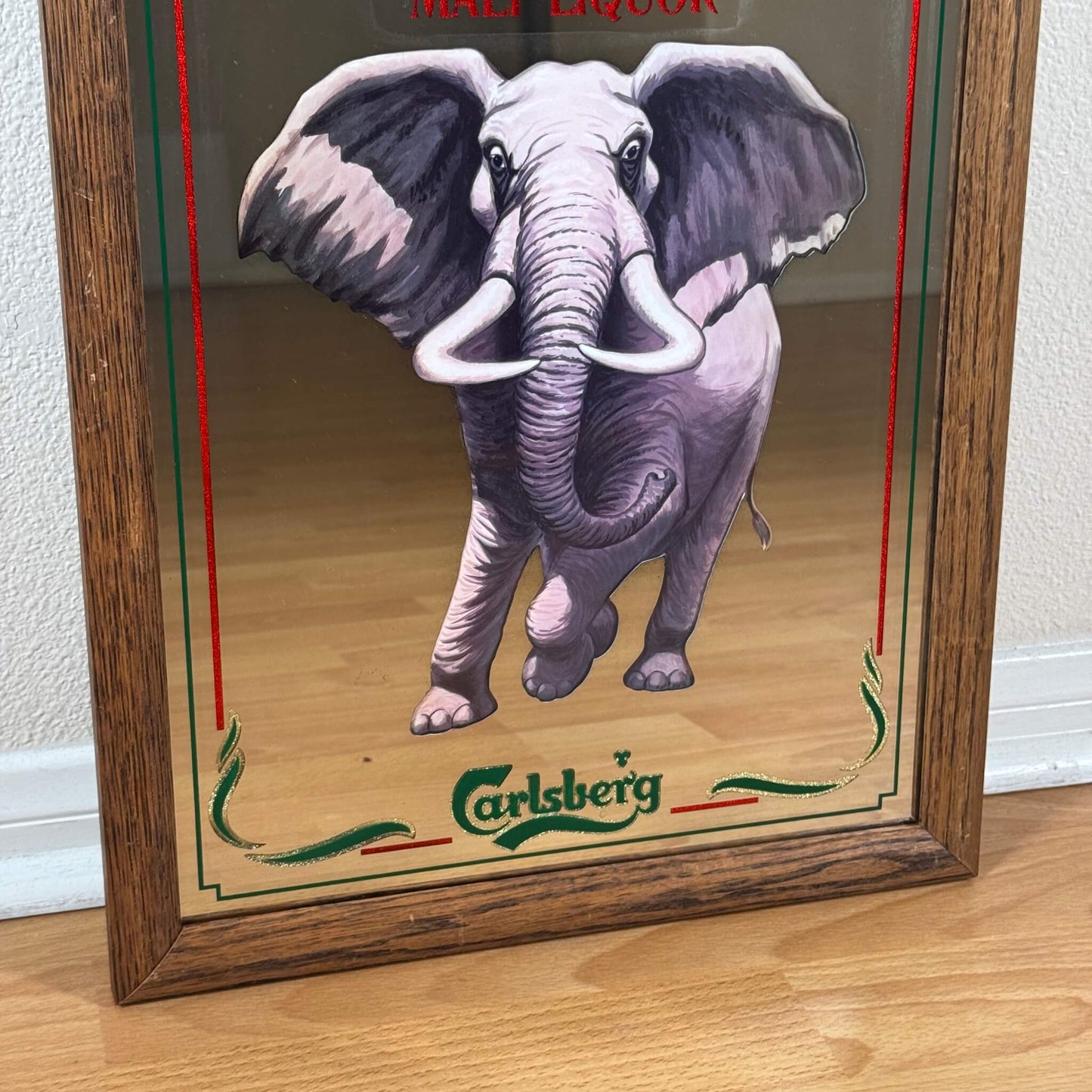 #1897【1980-90年代】ビンテージ Carlsberg パブミラー / ウォールデコ アメリカ