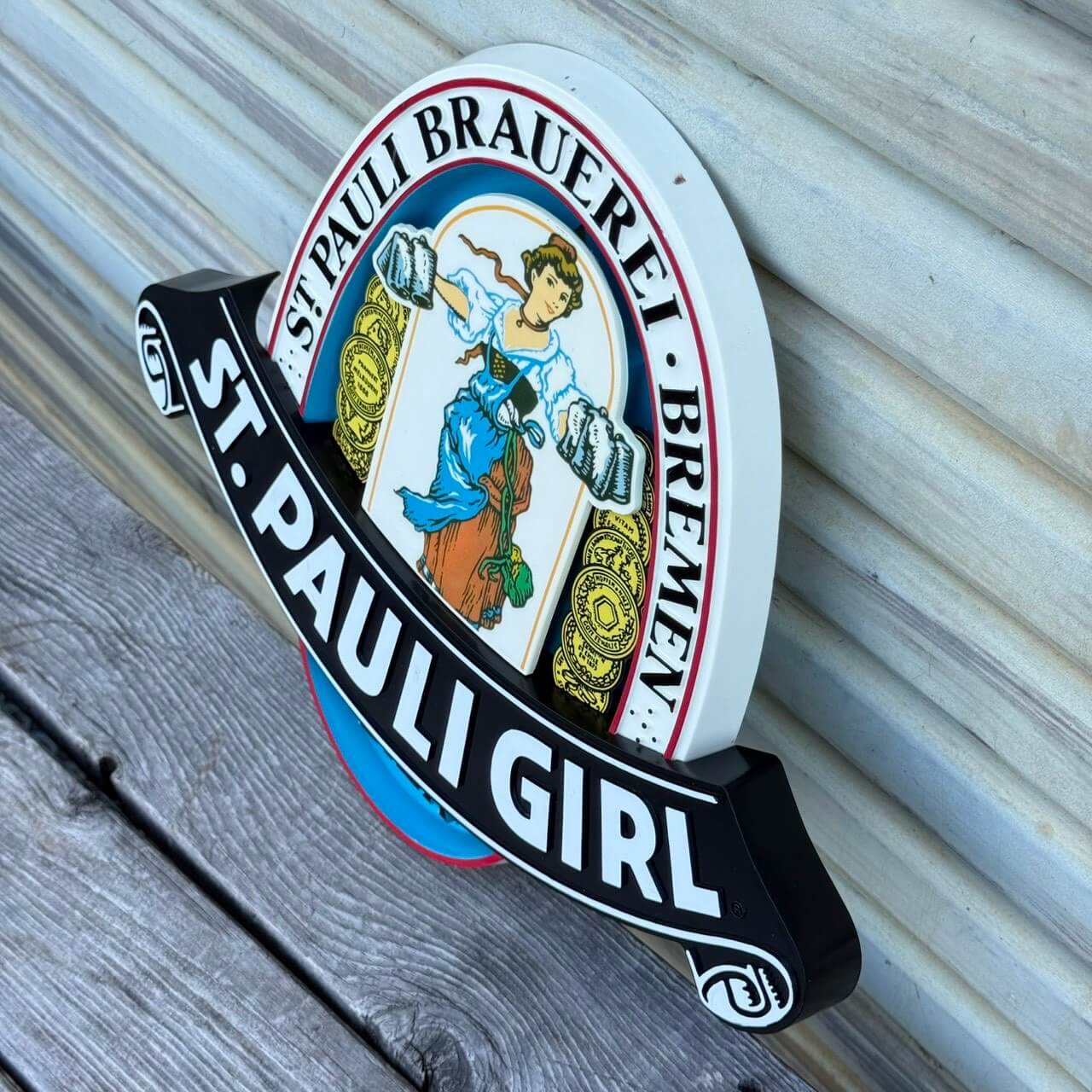 【1970年代】ビンテージ 看板 アメリカン雑貨 店舗什器 ST. PAULI GIRL パブサイン #2798