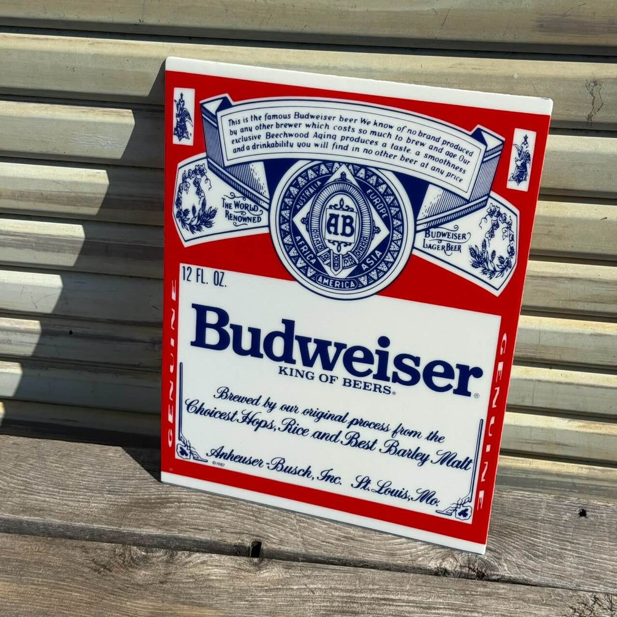 【1980年代】ビンテージ 看板 パブサイン アメリカン雑貨 店舗什器 Budweiser バドワイザー #2809