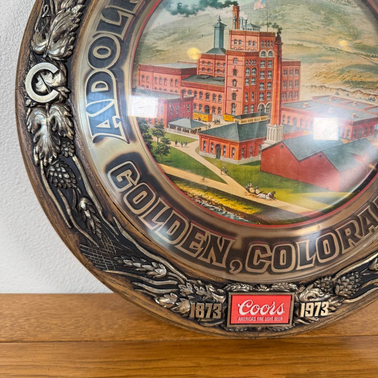 #1739【1970年代】ビンテージ Coors（クアーズ） 記念プレート 壁掛けオブジェ / ウォールデコ インテリア アメリカ