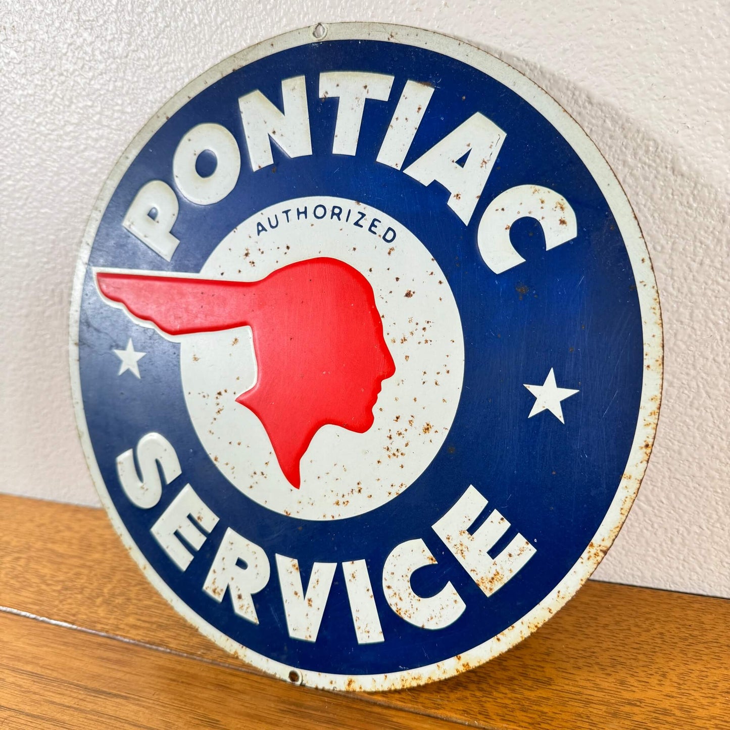 #1277 【1990年代】ビンテージ PONTIAC 看板 / ウォールデコ インテリア アメリカ