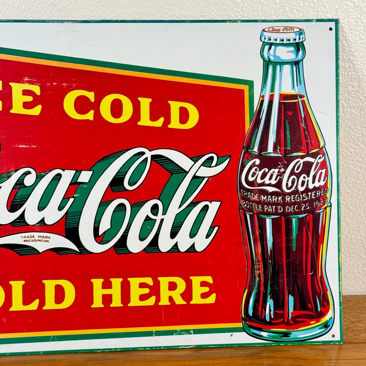 #1267【1989年】ビンテージ Coca-Cola（コカコーラ） ブリキ看板 / ウォールデコ インテリア アメリカ