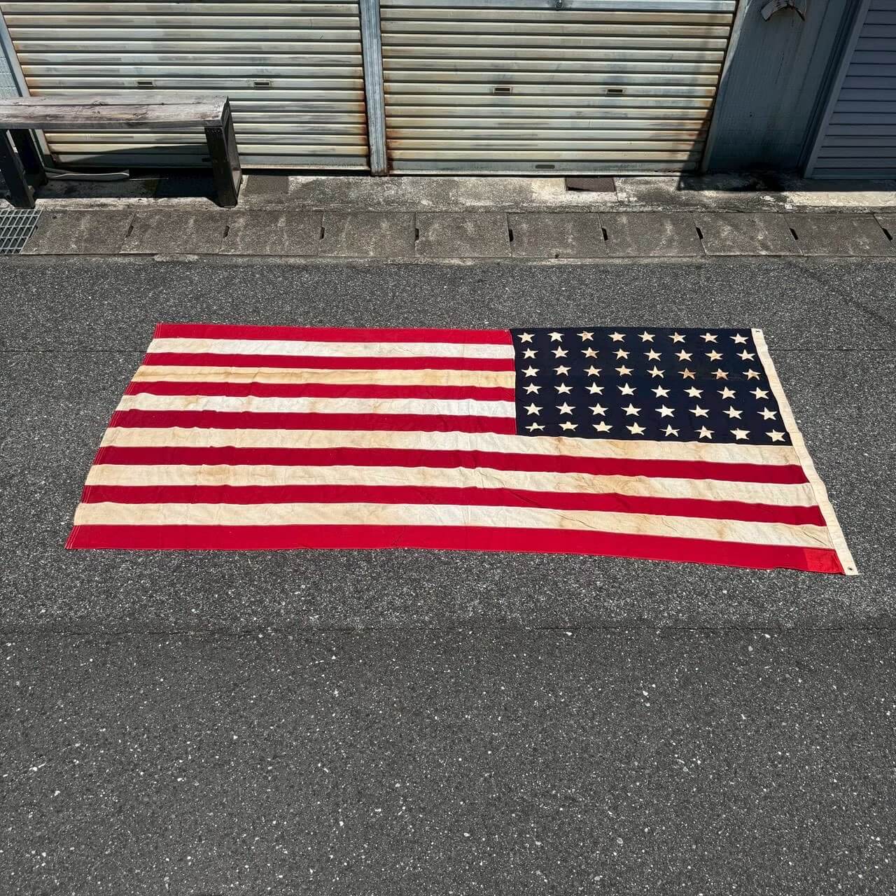【1940-50年代】ビンテージ フラッグ アメリカン雑貨 店舗什器 星条旗 ウォールデコ #2461