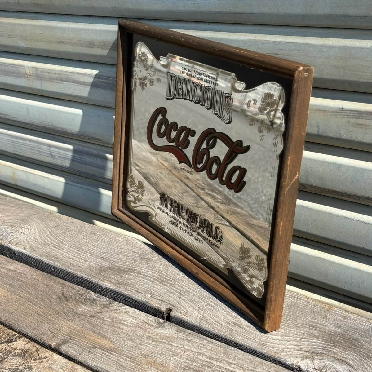 【1970年代】ビンテージ パブミラー アメリカン雑貨 店舗什器 Coca-Cola コカコーラ #2733