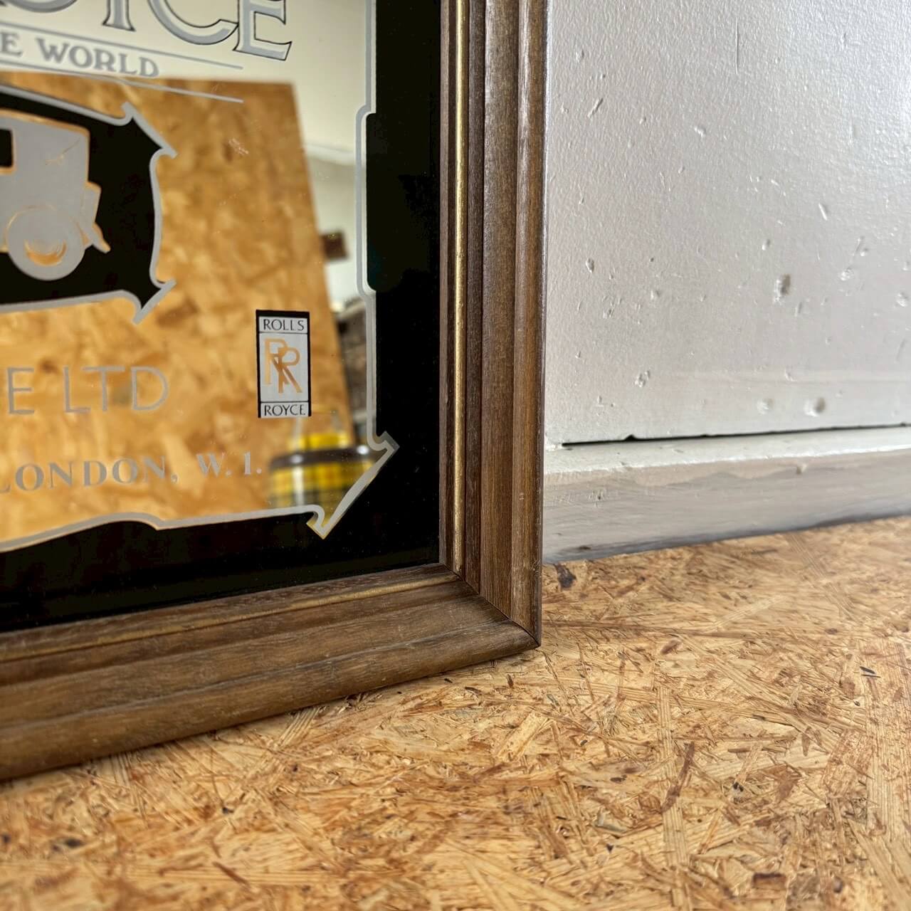 #2505【1980年代】ビンテージ ロールスロイス パブミラー / ウォールデコ アメリカ