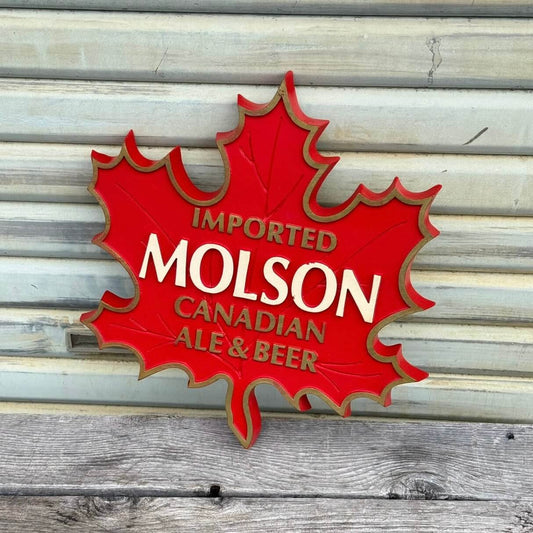【1960年代】ビンテージ 看板 アメリカン雑貨 店舗什器 MOLSON CANADIAN モルソン メープル #2806