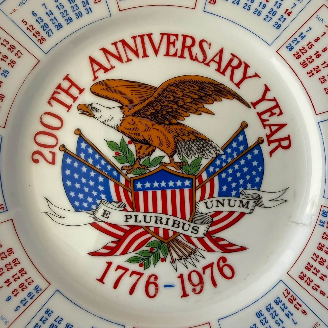 #2368【1975年製】200th Anniversary Year カレンダープレート / 1776-1976 建国200周年記念 / アメリカ