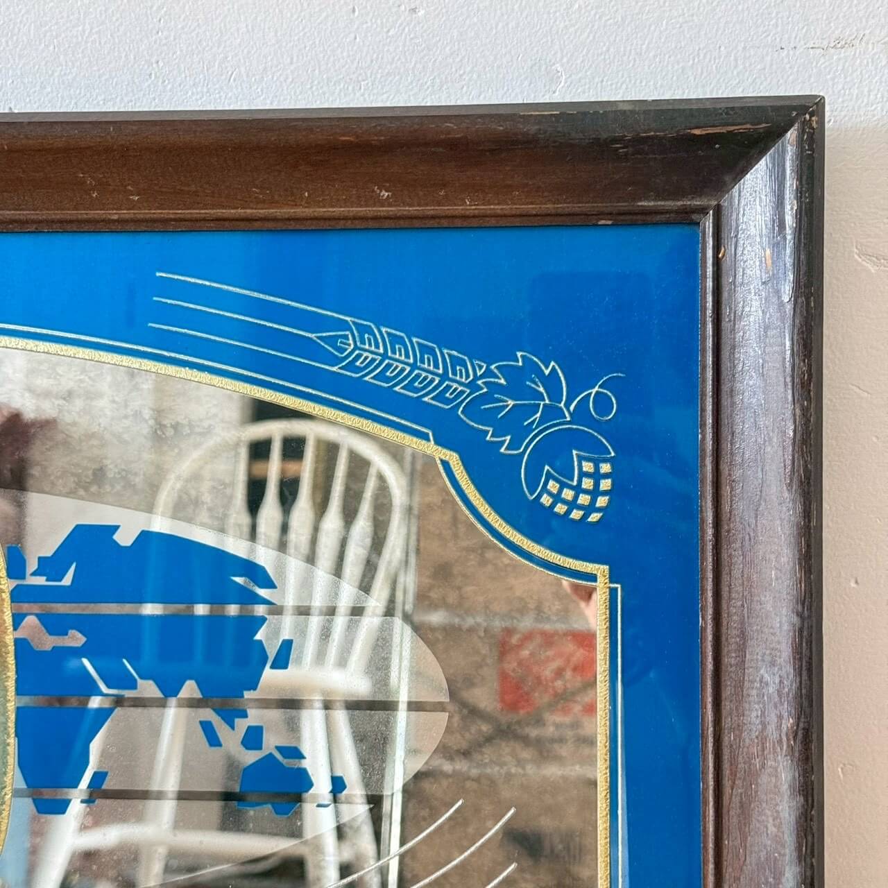 【1970-80年代】ビンテージ パブミラー アメリカン雑貨 店舗什器 レーベンブロイ ウォールデコ #2492