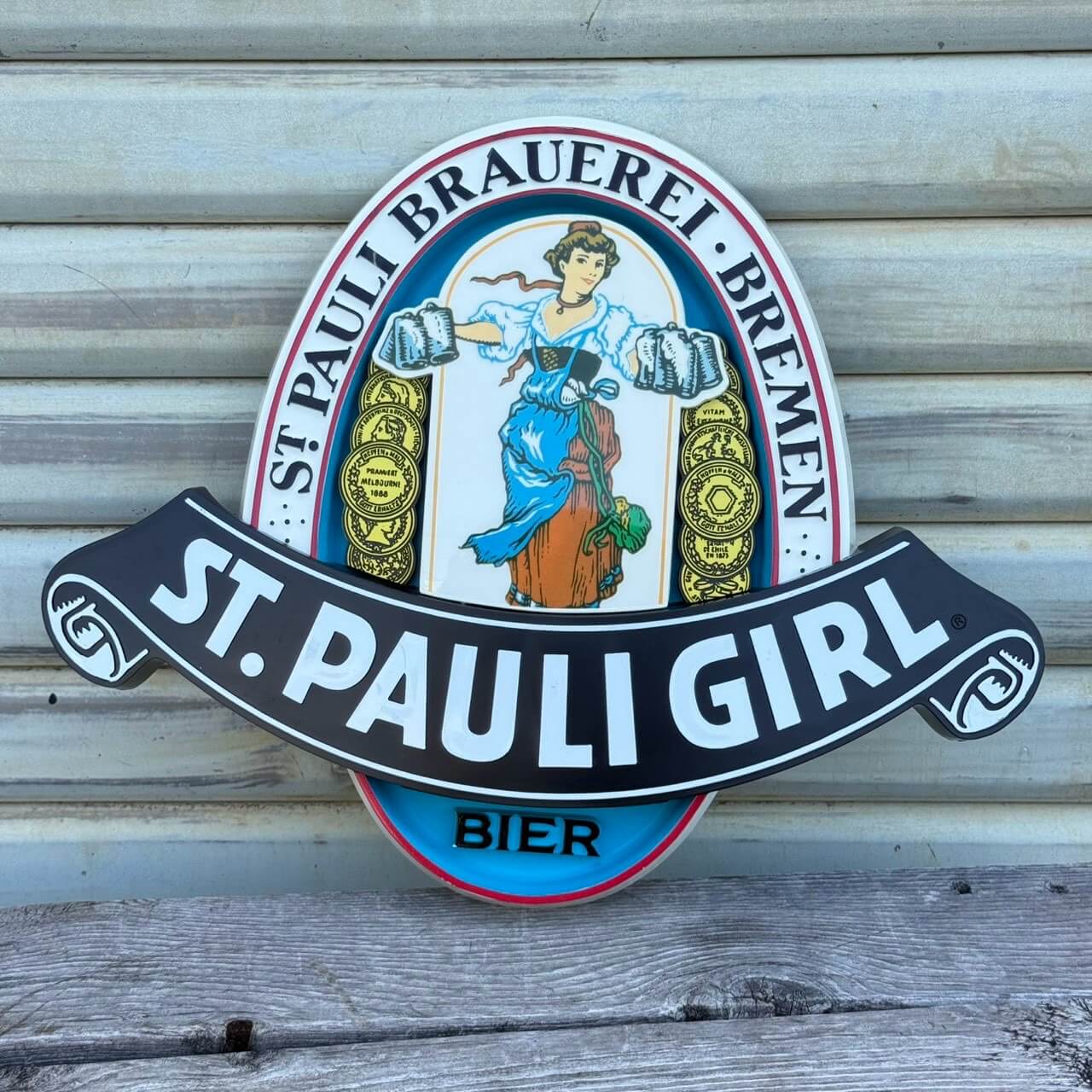【1970年代】ビンテージ 看板 アメリカン雑貨 店舗什器 ST. PAULI GIRL パブサイン #2798