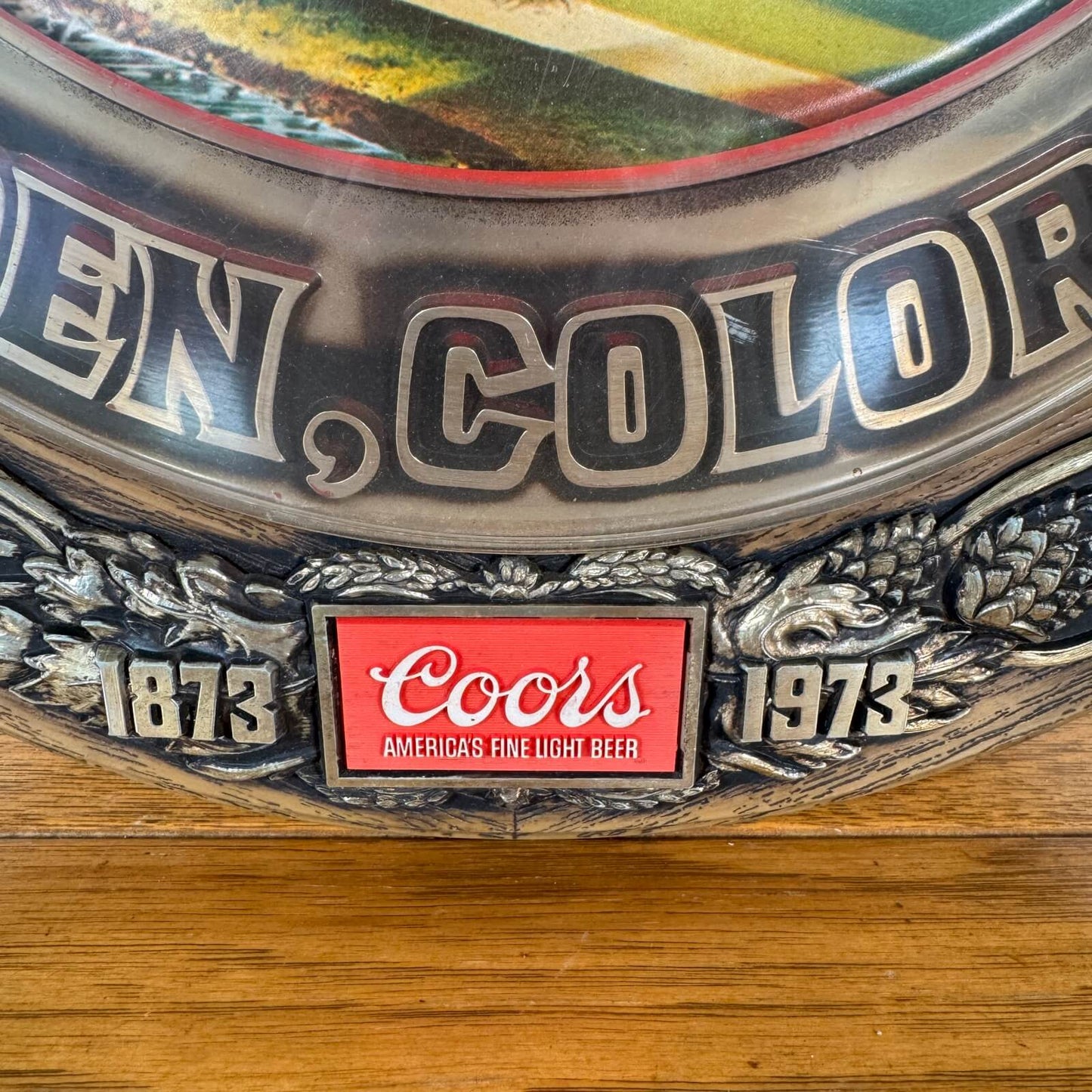 #1739【1970年代】ビンテージ Coors（クアーズ） 記念プレート 壁掛けオブジェ / ウォールデコ インテリア アメリカ