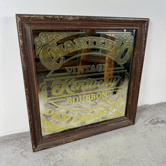 #249【1980-90年代】パブミラー / ウォールデコ OLD CHARTER 10 Kentucky Bourbon アメリカ