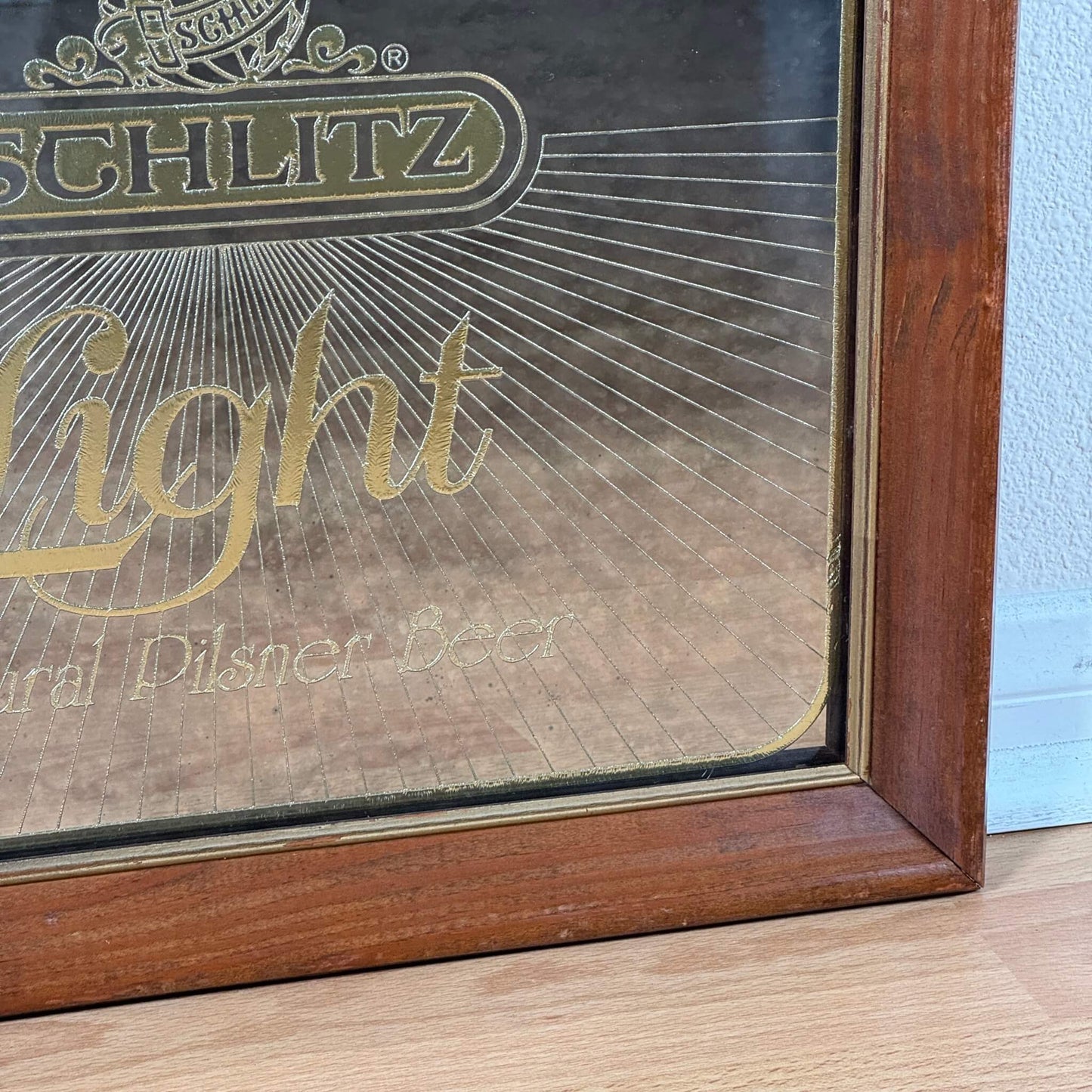 #1927【1979年】ビンテージ SCHLITZ（シュリッツ） パブミラー / ウォールデコ アメリカ