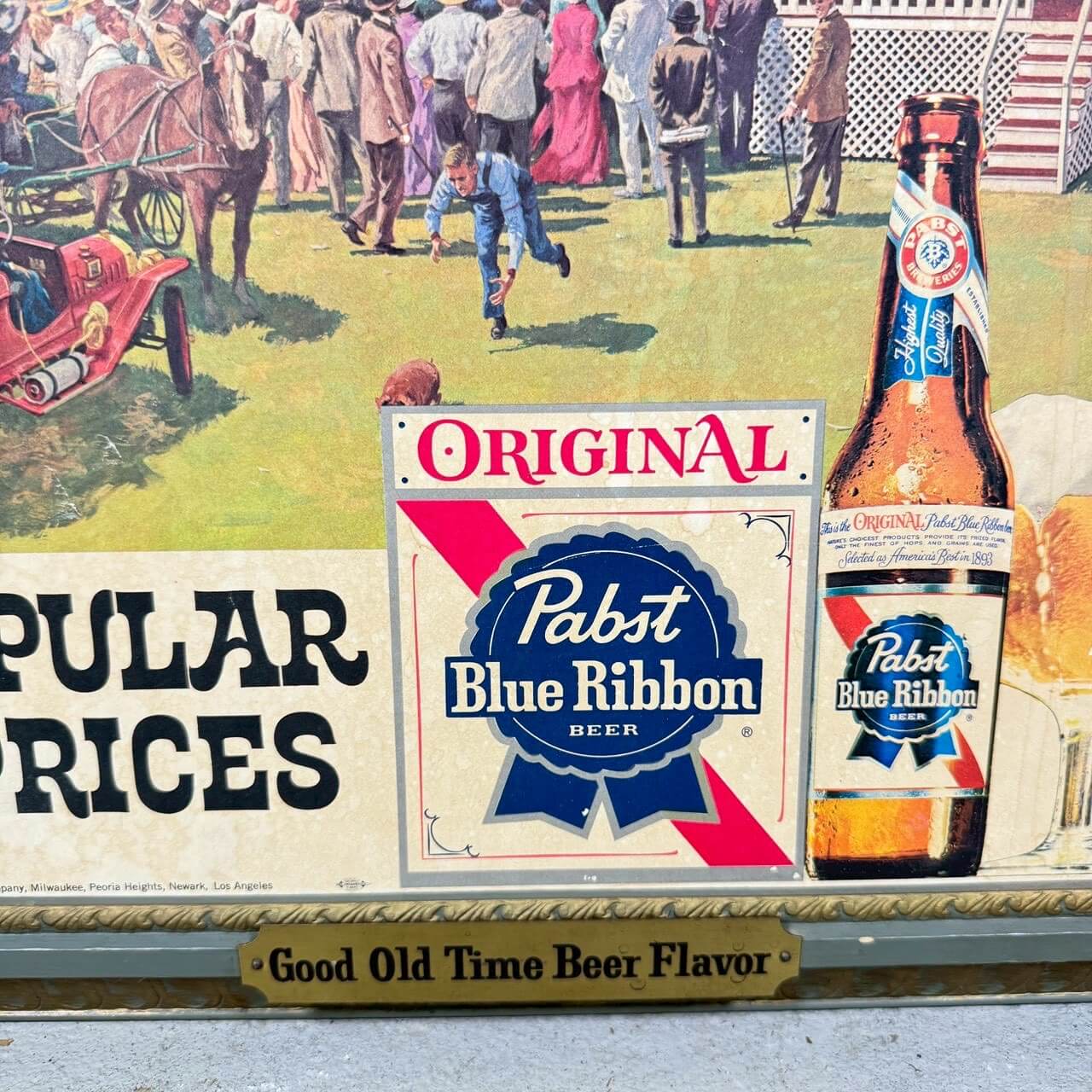 【1970-80年代】ビンテージ パブストブルーリボン 看板 アメリカン雑貨 カードボード サイン #2484