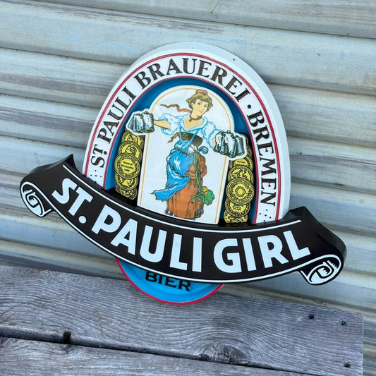 【1970年代】ビンテージ 看板 アメリカン雑貨 店舗什器 ST. PAULI GIRL パブサイン #2798