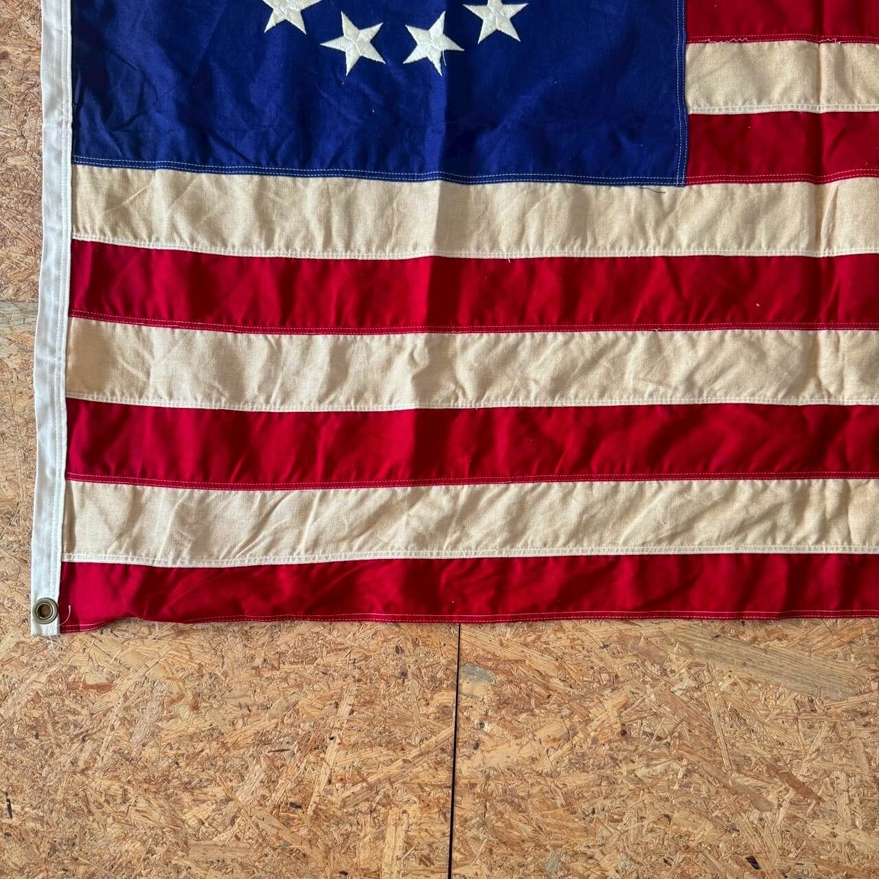 【1950-60年代】ビンテージ 13スター 星条旗 アメリカン雑貨 国旗 フラッグ 刺繍 #2550