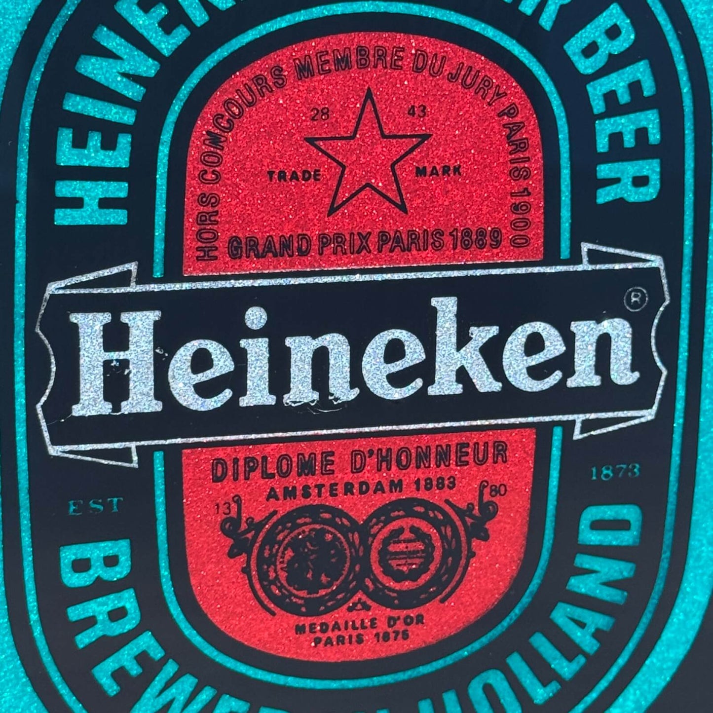 #1956【1980年代】ビンテージ Heineken（ハイネケン） パブミラー / ウォールデコ アメリカ