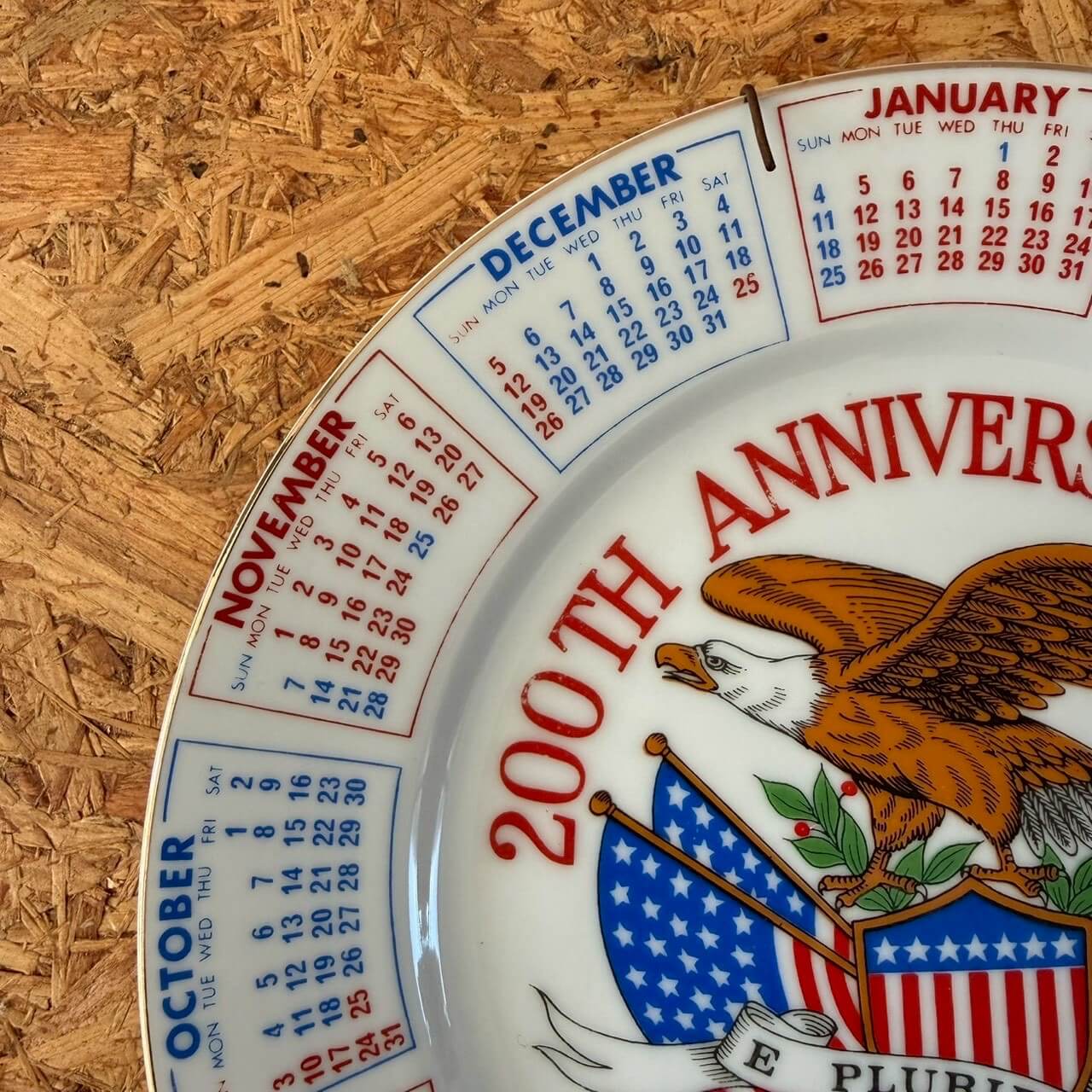 #2368【1975年製】200th Anniversary Year カレンダープレート / 1776-1976 建国200周年記念 / アメリカ