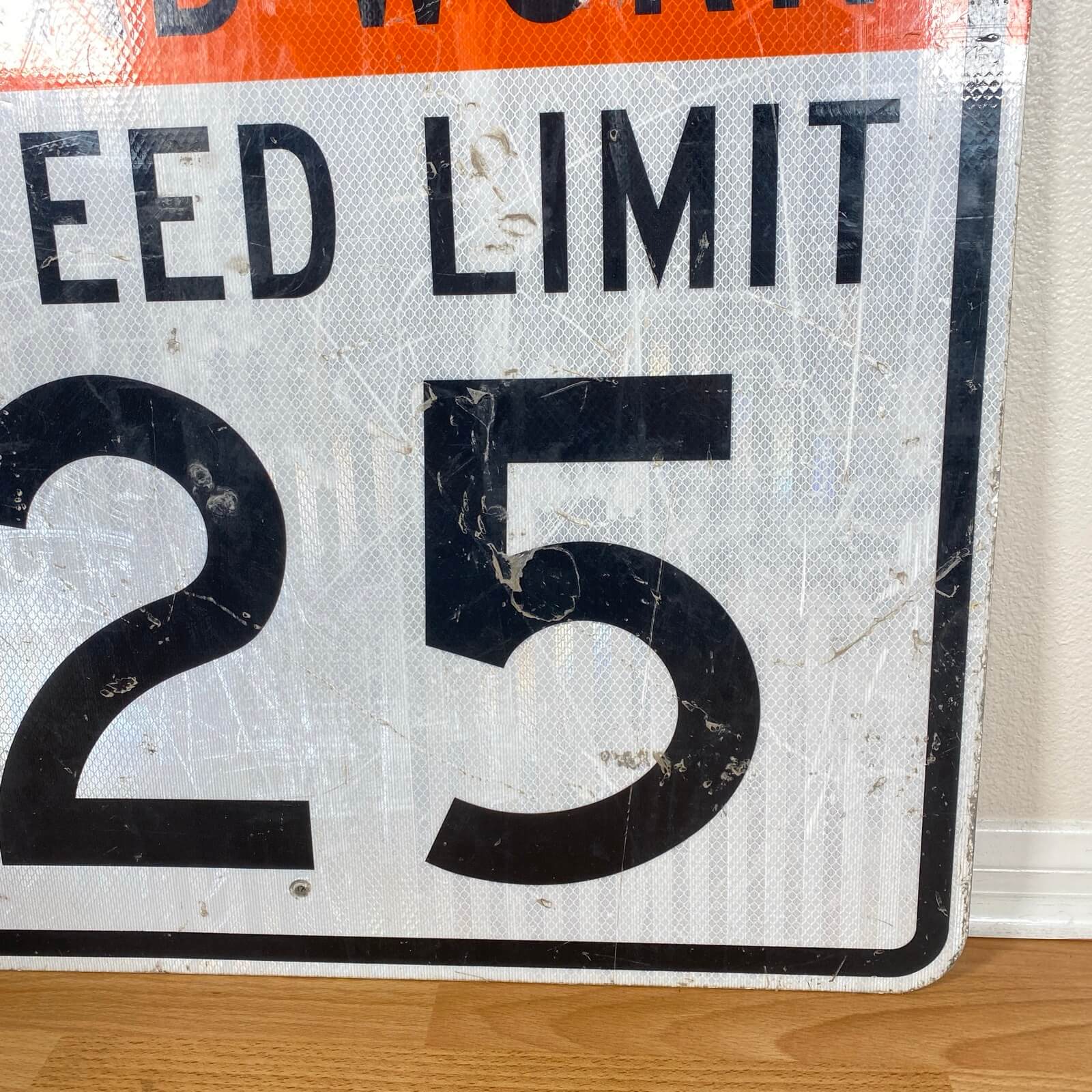 1061 アメリカ ロードサイン 両面 道路標識 ROAD WORK SPEED LIMIT