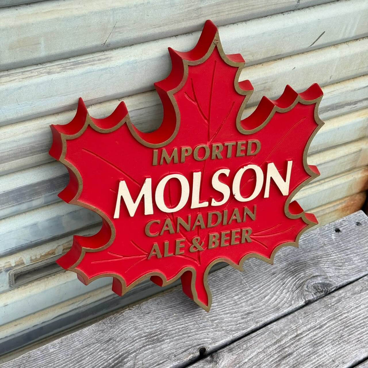 【1960年代】ビンテージ 看板 アメリカン雑貨 店舗什器 MOLSON CANADIAN モルソン メープル #2806