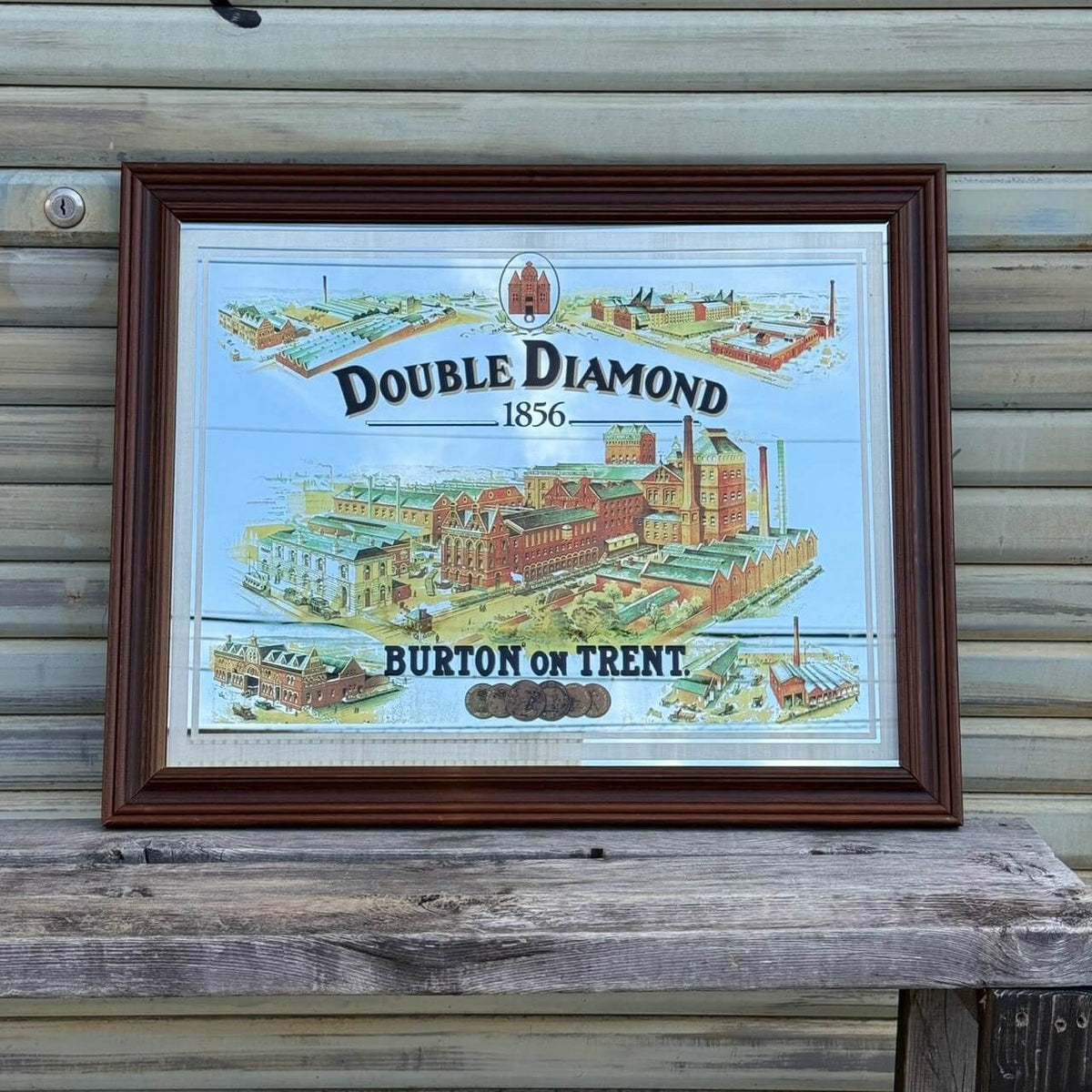 【1970-80年代】ビンテージ パブミラー アメリカン雑貨 店舗什器 DOUBLE DIAMOND #2858