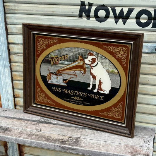 【1960-70年代】ビンテージ パブミラー アメリカン雑貨 店舗什器 ウォールデコ ビクター ニッパー #2543
