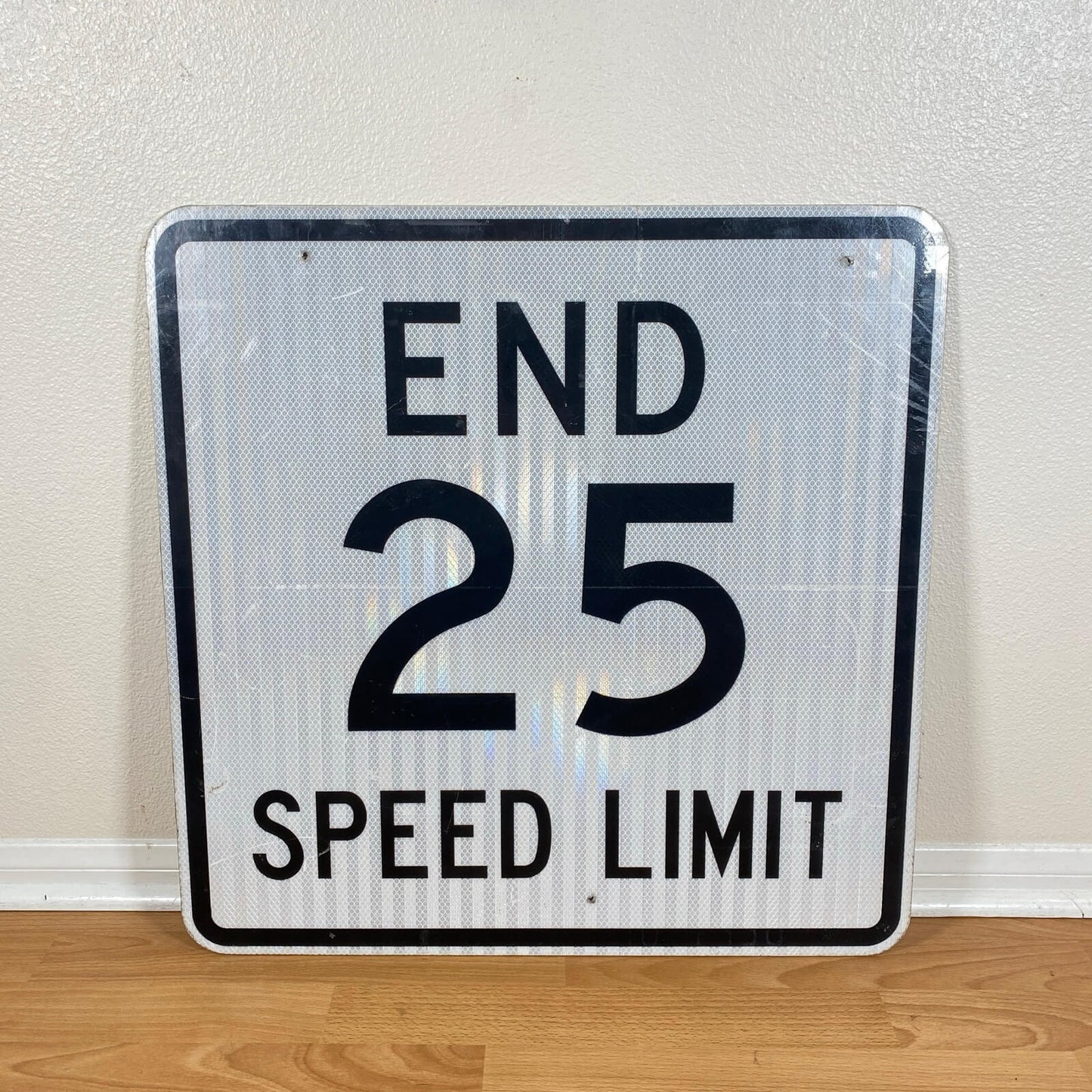 #1061 アメリカ ロードサイン 両面 道路標識 ROAD WORK SPEED LIMIT , END