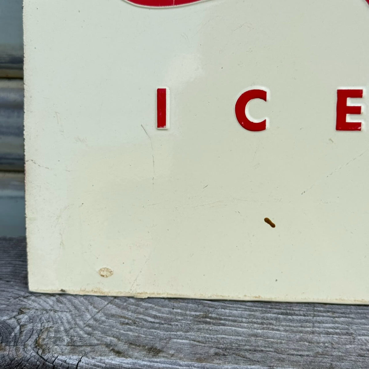 【ビンテージ】看板 アメリカン雑貨 店舗什器 COCA-COLA コカコーラ ICE COLD エンボスサイン #2685-2