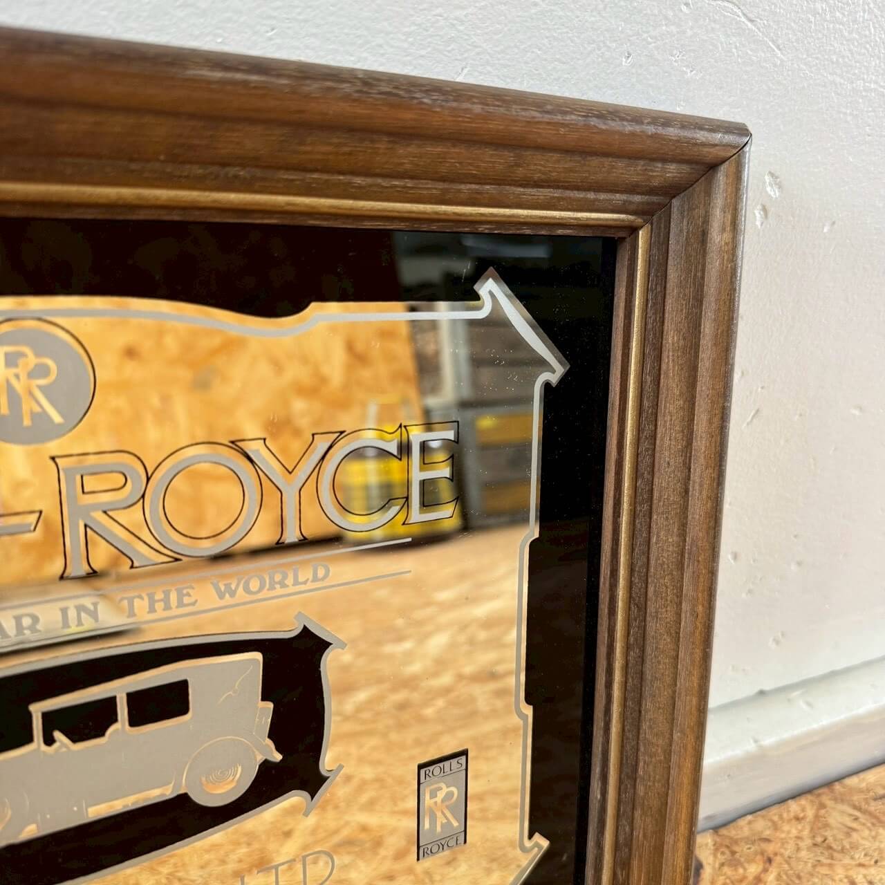 #2505【1980年代】ビンテージ ロールスロイス パブミラー / ウォールデコ アメリカ