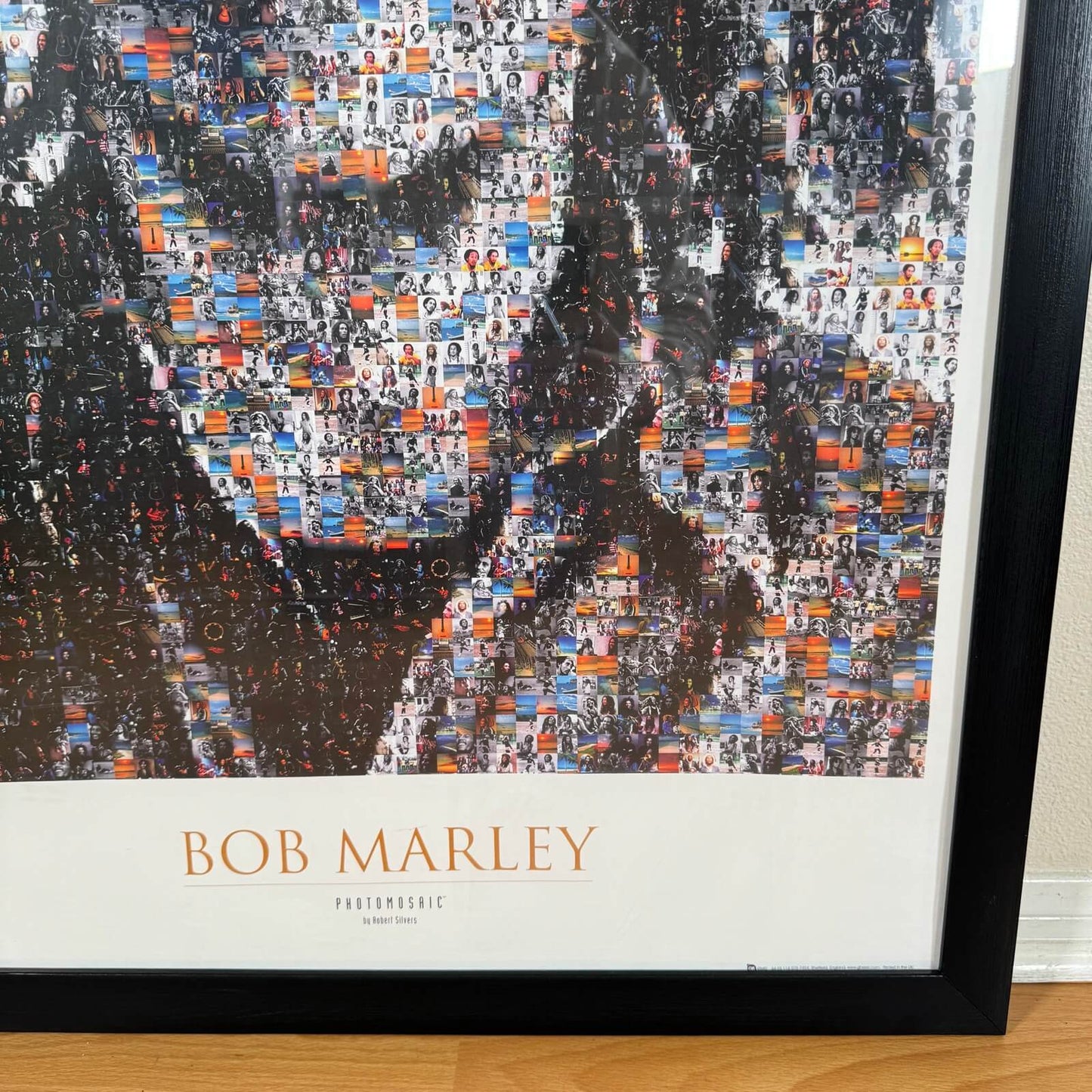 #1398【2000年代】Bob Marley（ボブ・マーリー） モザイクアート ポスター / フレーム付き
