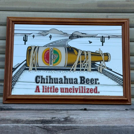 【1980〜90年代】ビンテージ パブミラー アメリカン雑貨 店舗什器 チワワビール #2481