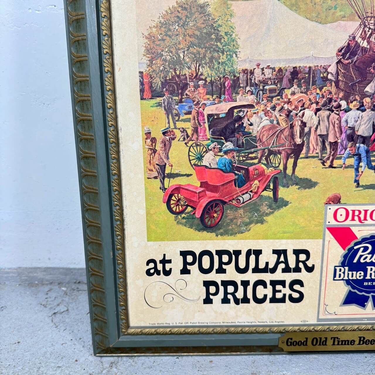 【1970-80年代】ビンテージ パブストブルーリボン 看板 アメリカン雑貨 カードボード サイン #2484