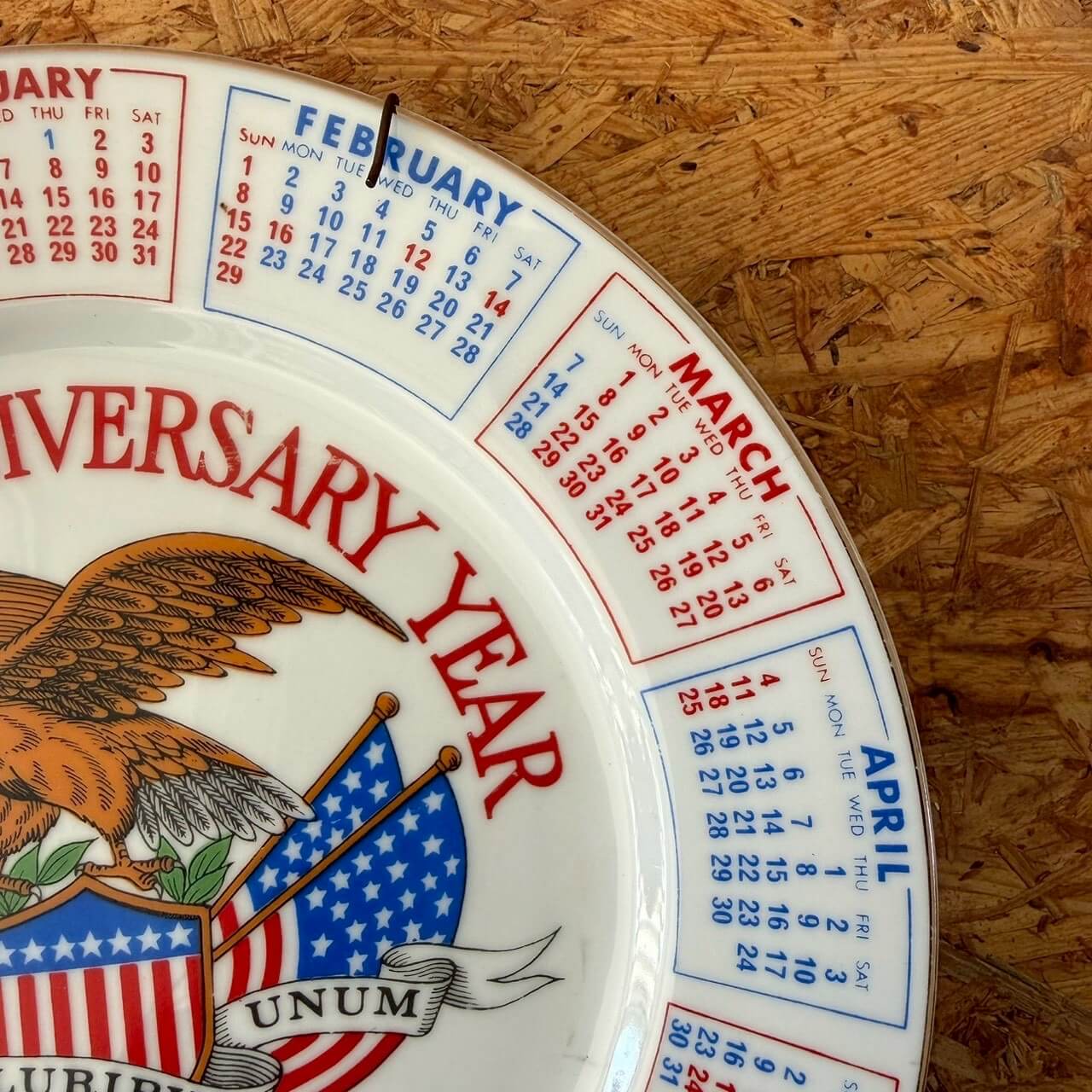 #2368【1975年製】200th Anniversary Year カレンダープレート / 1776-1976 建国200周年記念 / アメリカ