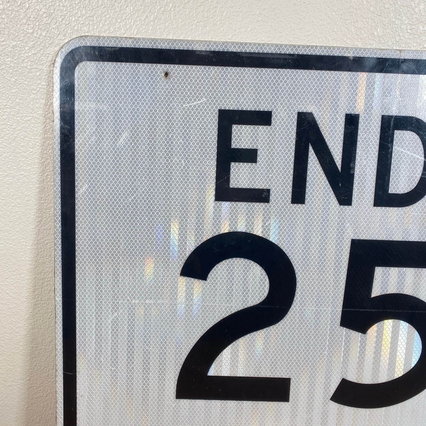 #1061 アメリカ ロードサイン 両面 道路標識 ROAD WORK SPEED LIMIT , END