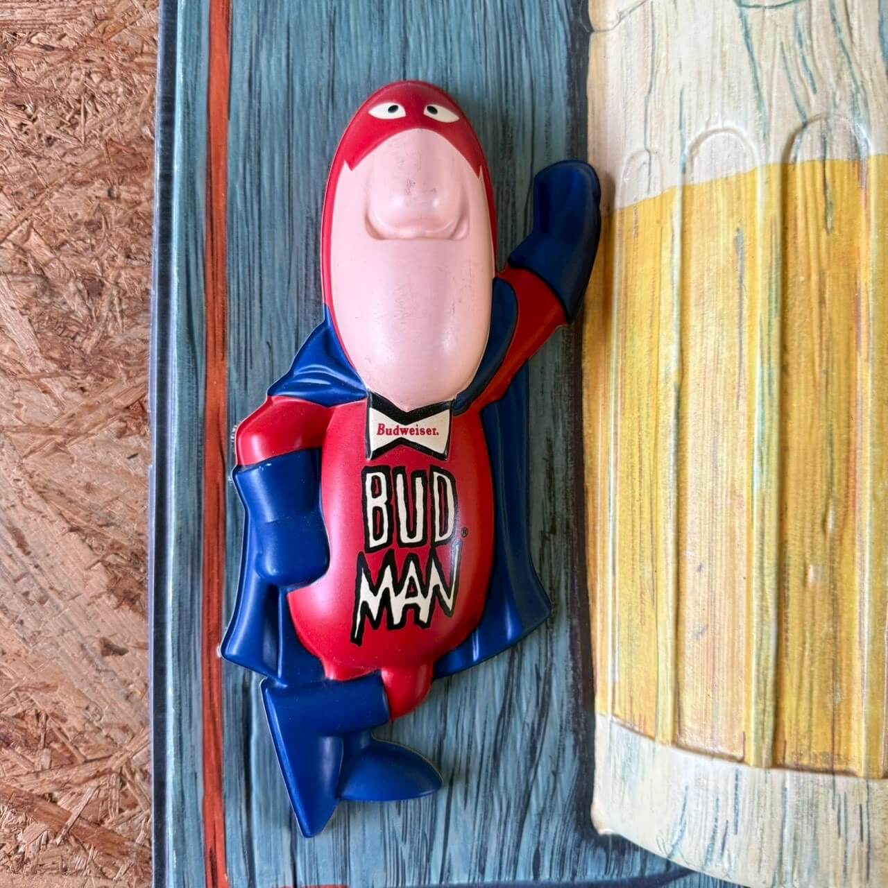 【1980-90年代】ビンテージ バドワイザー パブサイン アメリカン雑貨 店舗什器 バドマン ウォールデコ #2195