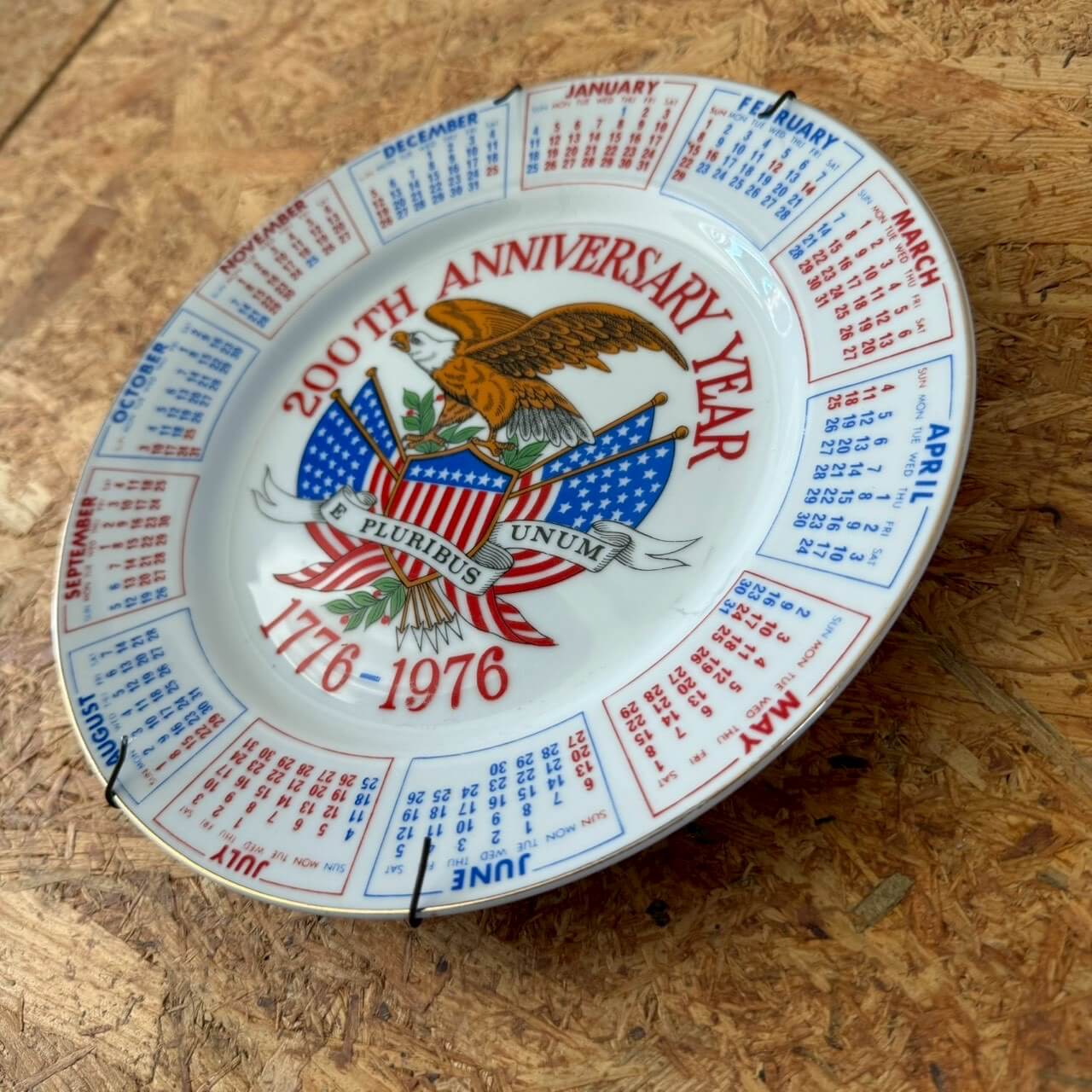 #2368【1975年製】200th Anniversary Year カレンダープレート / 1776-1976 建国200周年記念 / アメリカ